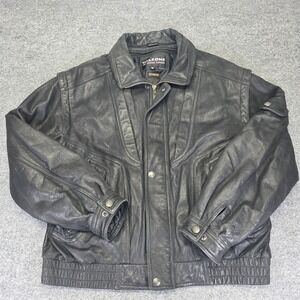 Vintage Wilsons Leather Bomber Jacket Black XL Mens Leather Thinsulate